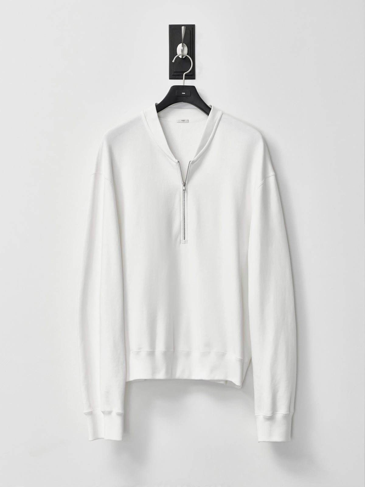 Half Zip Sweatshirt (White)